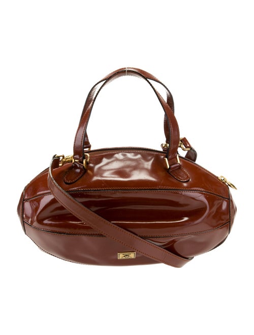 Moschino Patent Leather Top Handle Bag