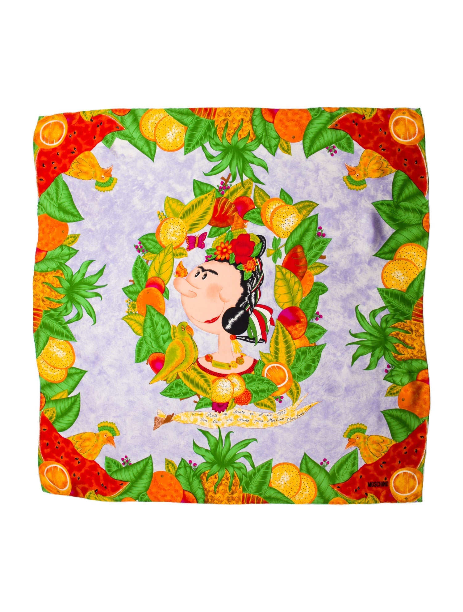 Moschino Silk Printed Scarf