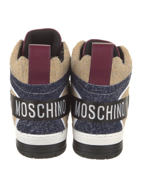 Moschino Suede Colorblock Pattern Sneakers