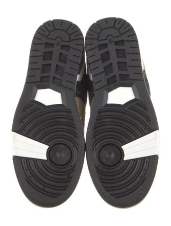 Moschino Suede Colorblock Pattern Sneakers