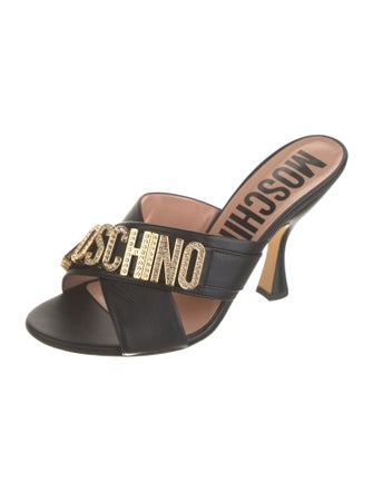 Moschino Leather Slides