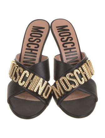 Moschino Leather Slides