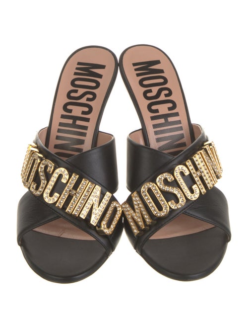 Moschino Leather Slides