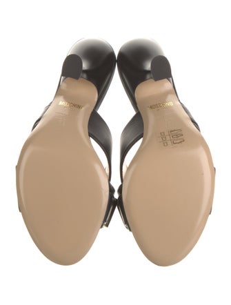 Moschino Leather Slides