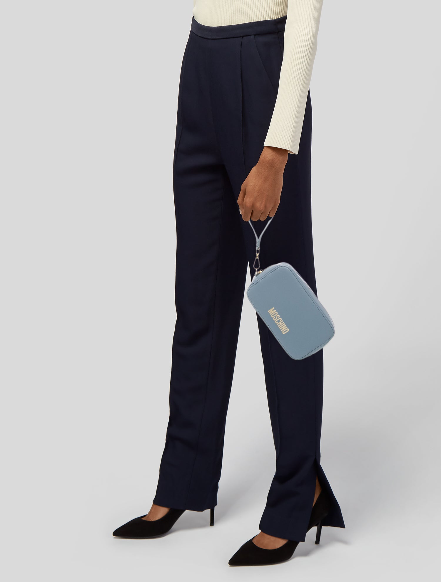 Moschino Leather Cosmetic Bag