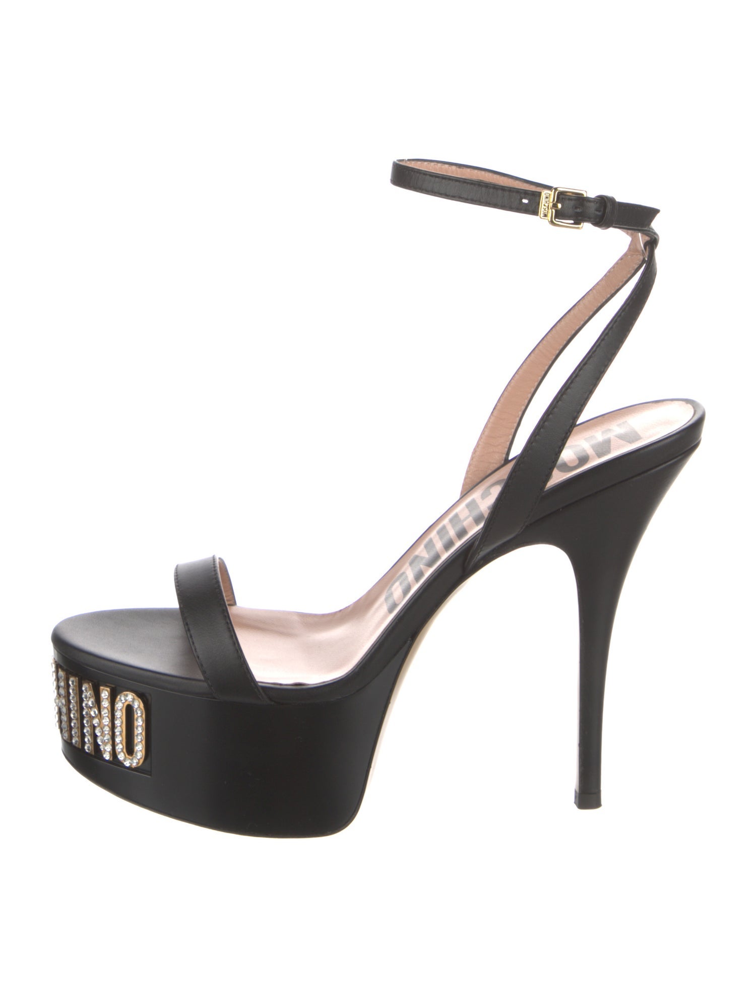 Moschino Leather Printed Sandals