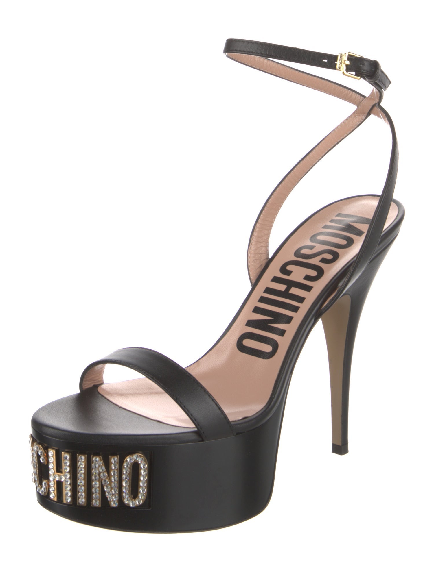 Moschino Leather Printed Sandals