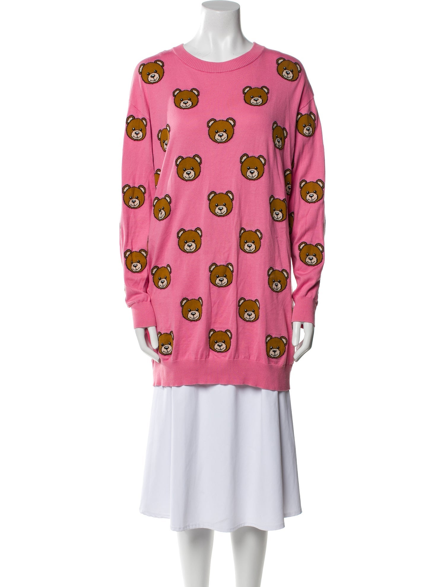 Moschino Printed Scoop Neck Sweater