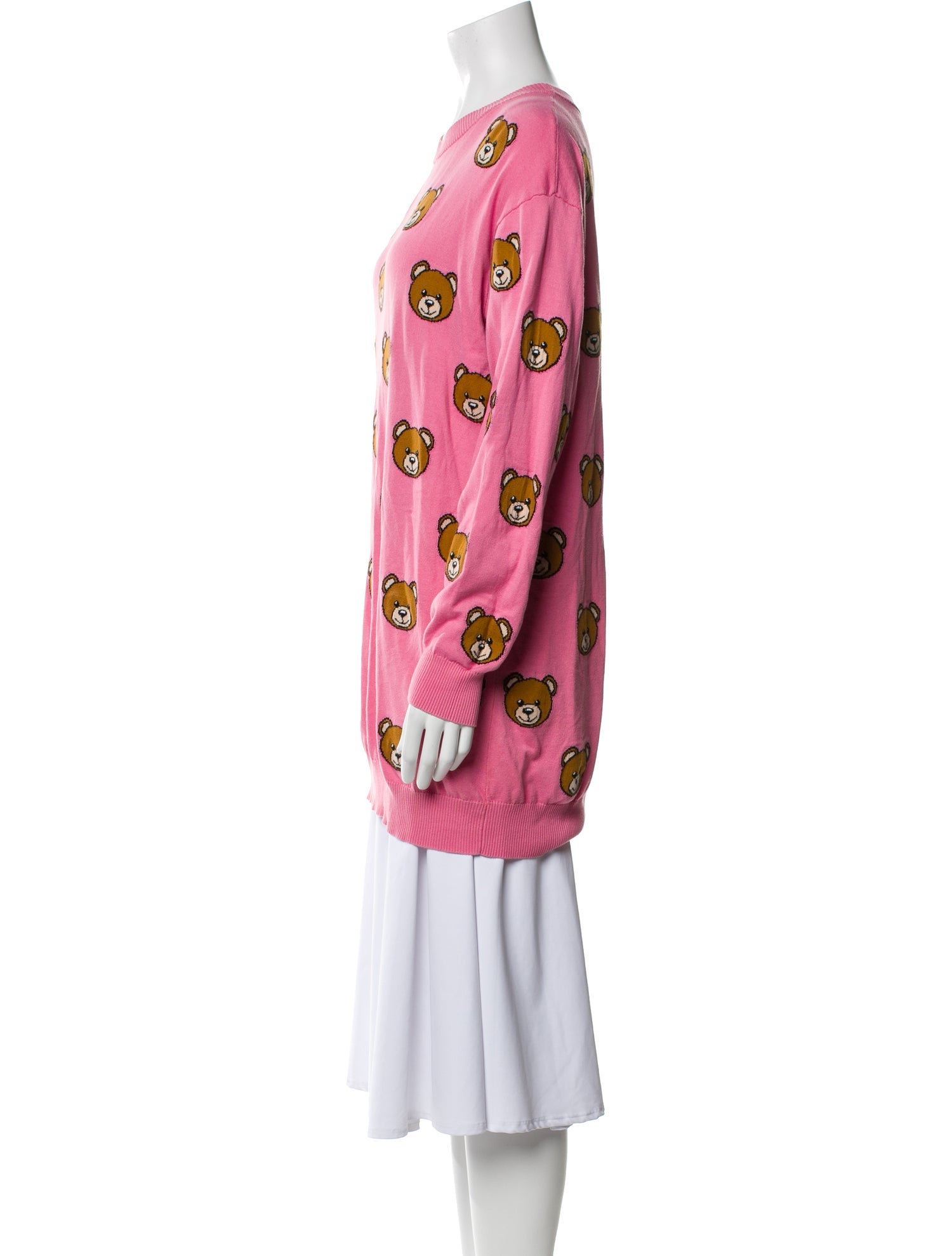 Moschino Printed Scoop Neck Sweater