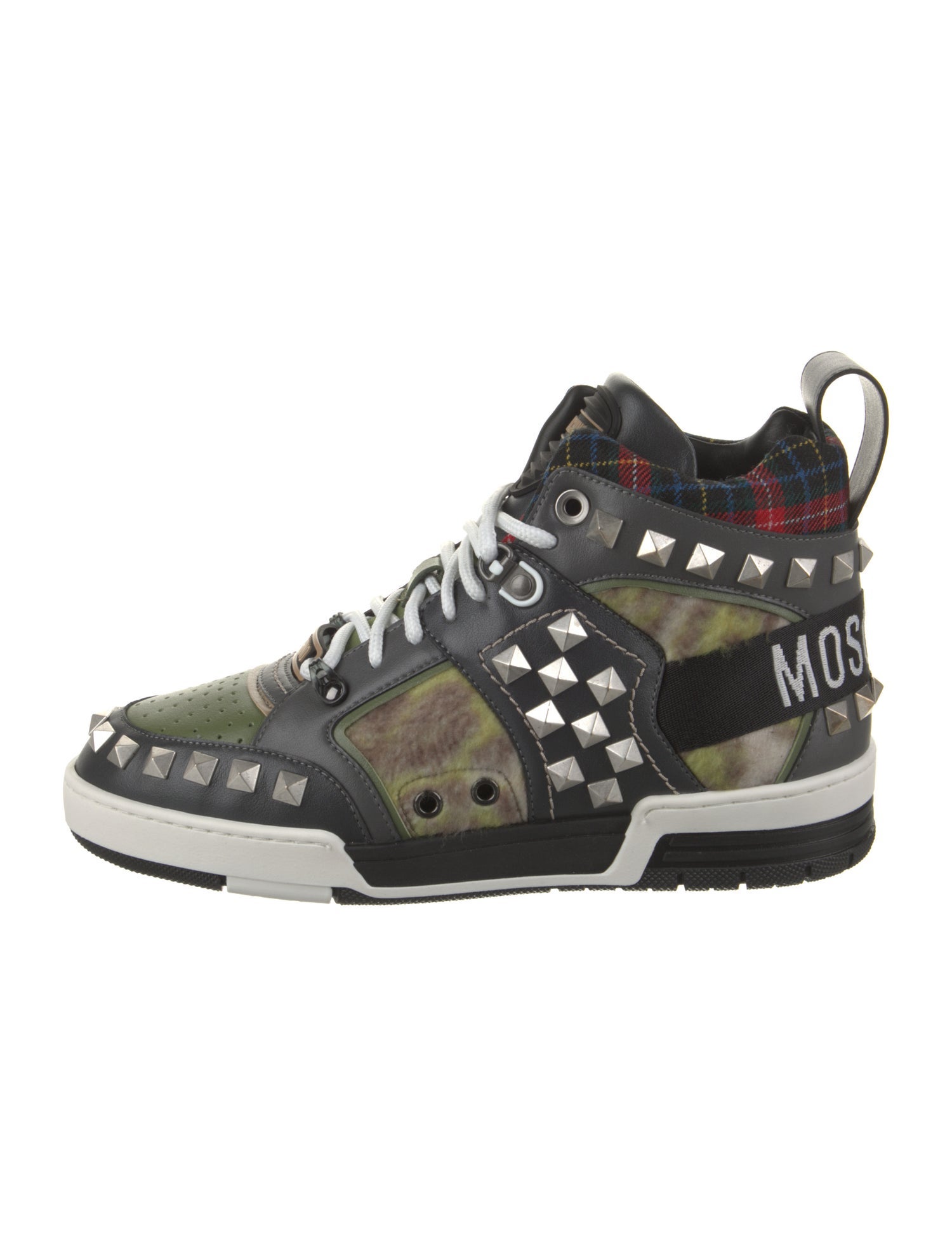 Moschino Leather Printed Sneakers