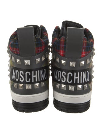Moschino Leather Printed Sneakers
