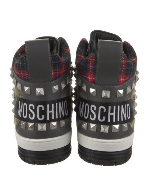 Moschino Leather Printed Sneakers