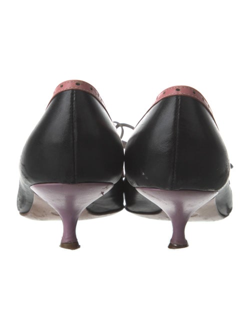 Moschino Leather Colorblock Pattern Pumps