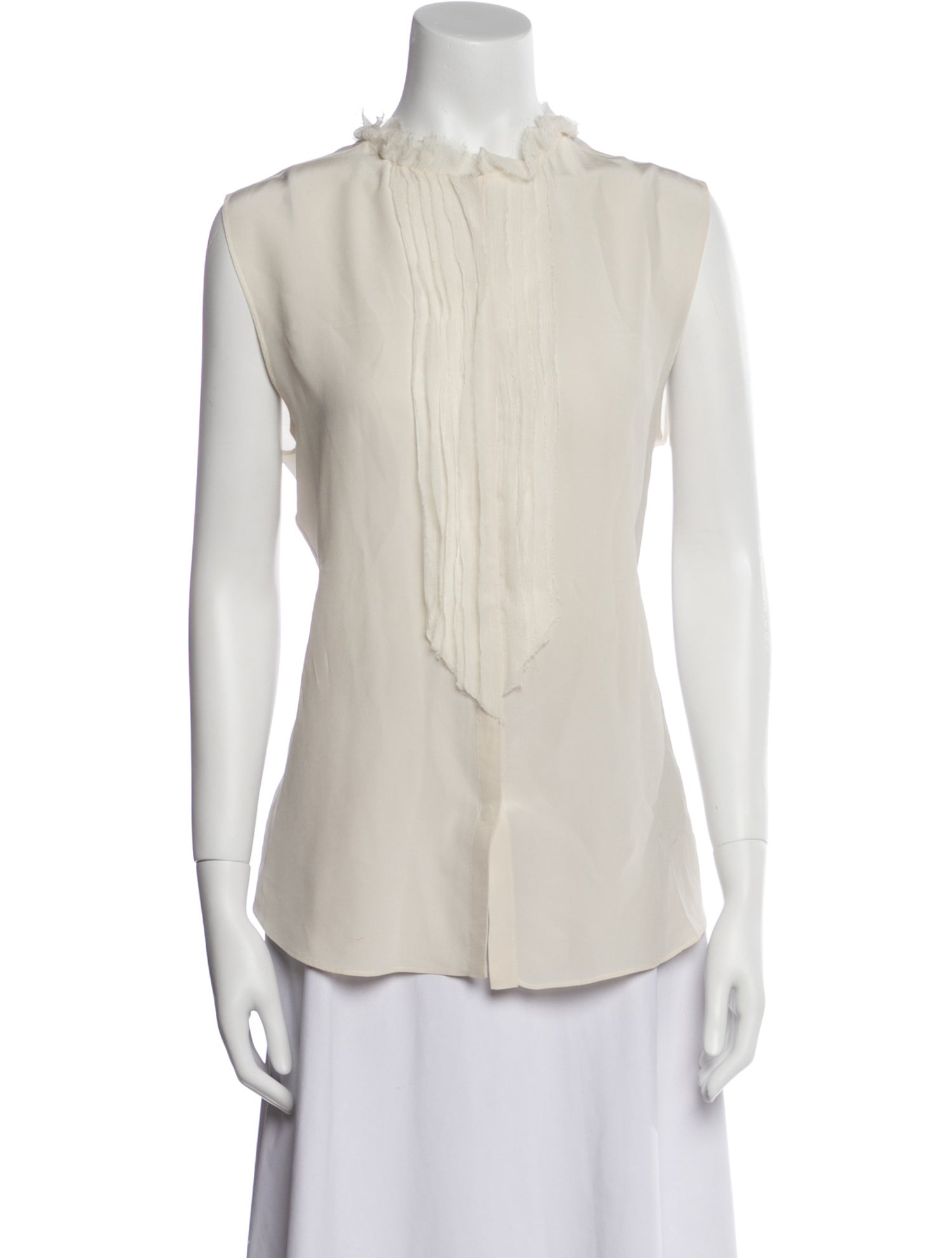 Moschino Silk Mock Neck Blouse