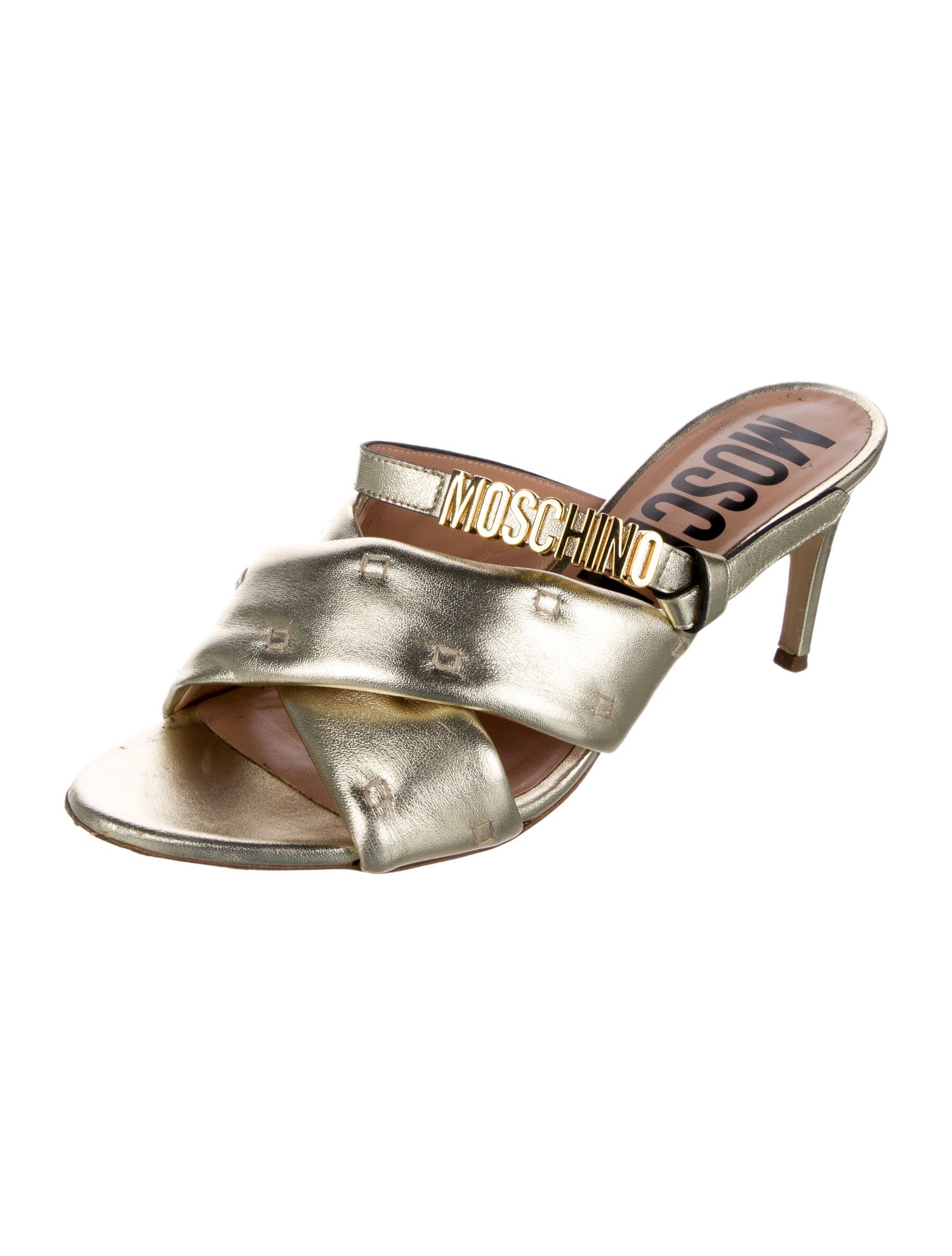 Moschino Leather Slides