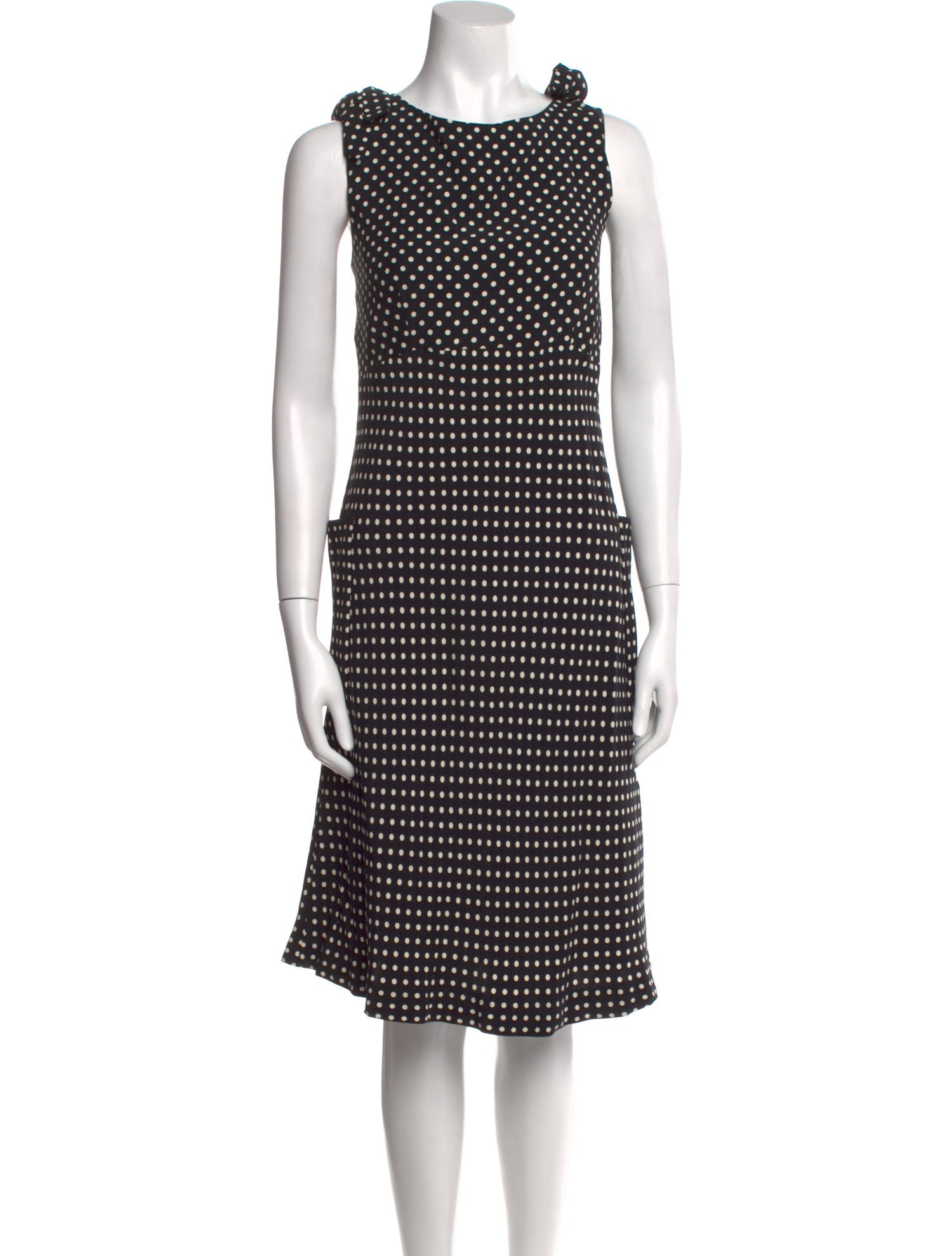 Moschino Couture Polka Dot Print Knee-Length Dress