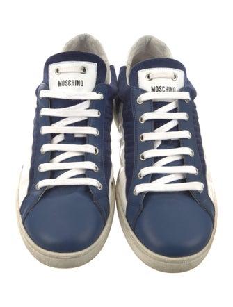 Moschino Leather Colorblock Pattern Sneakers