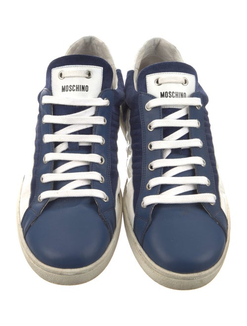 Moschino Leather Colorblock Pattern Sneakers