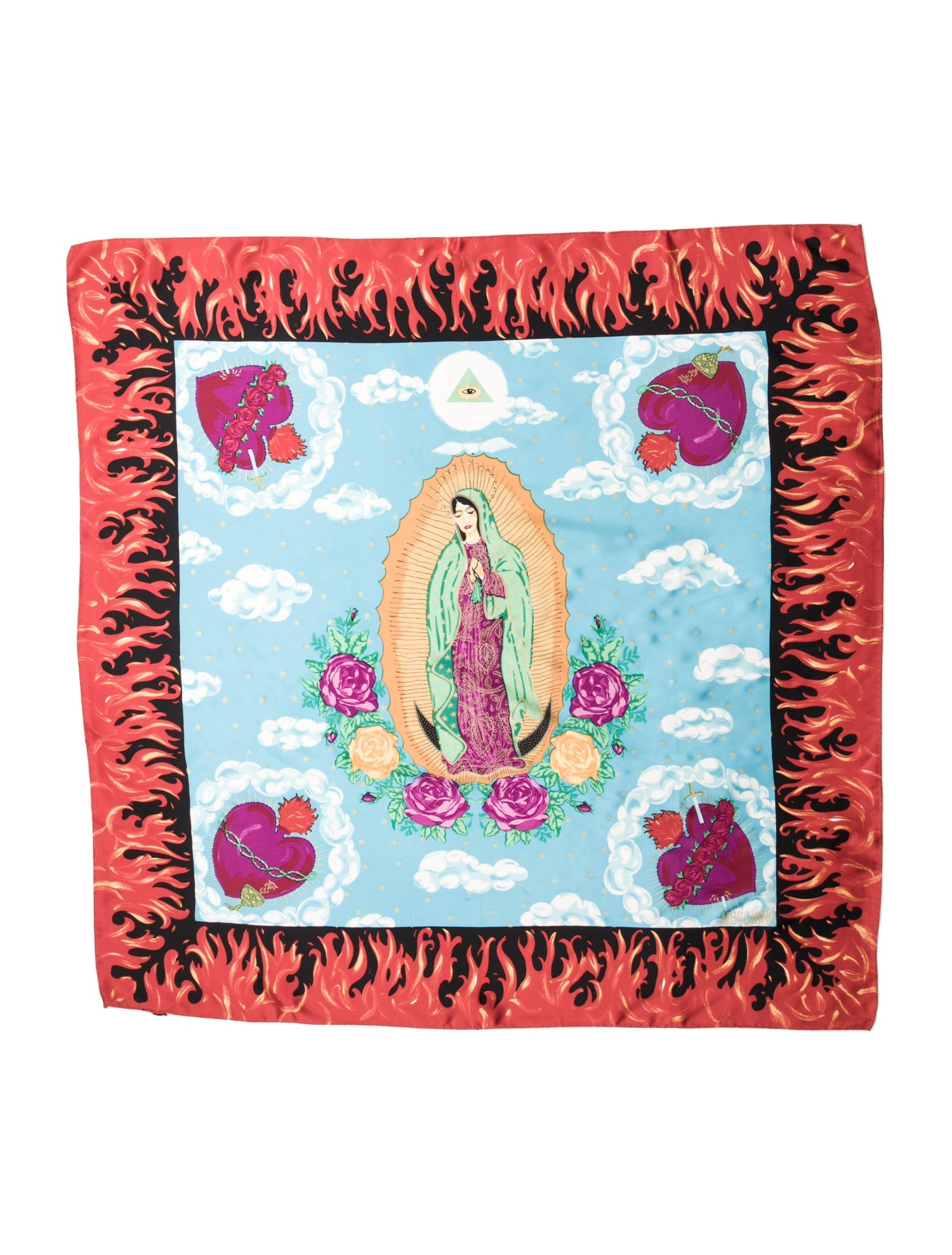 Moschino Silk Printed Scarf