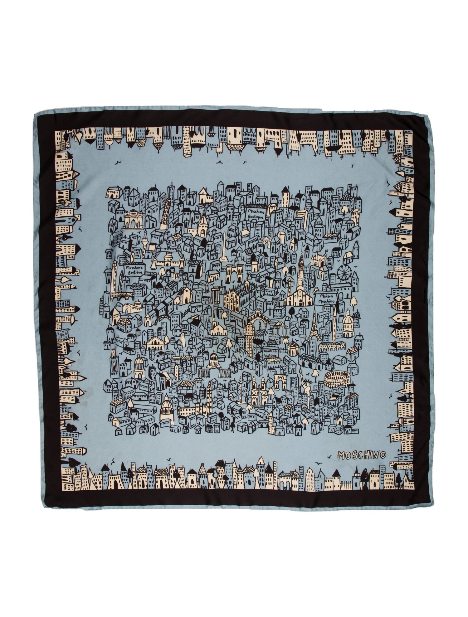 Moschino Silk Printed Scarf