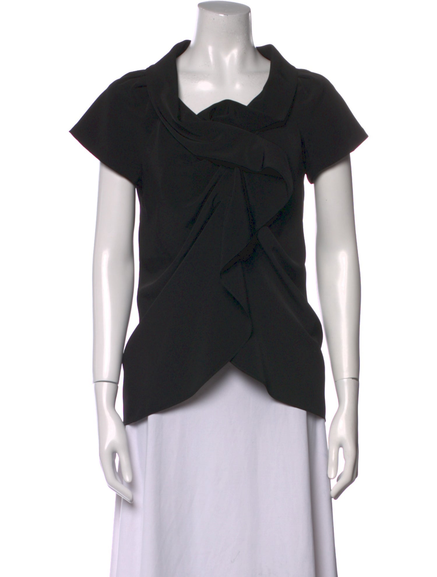 Moschino Cowl Neck Short Sleeve Top