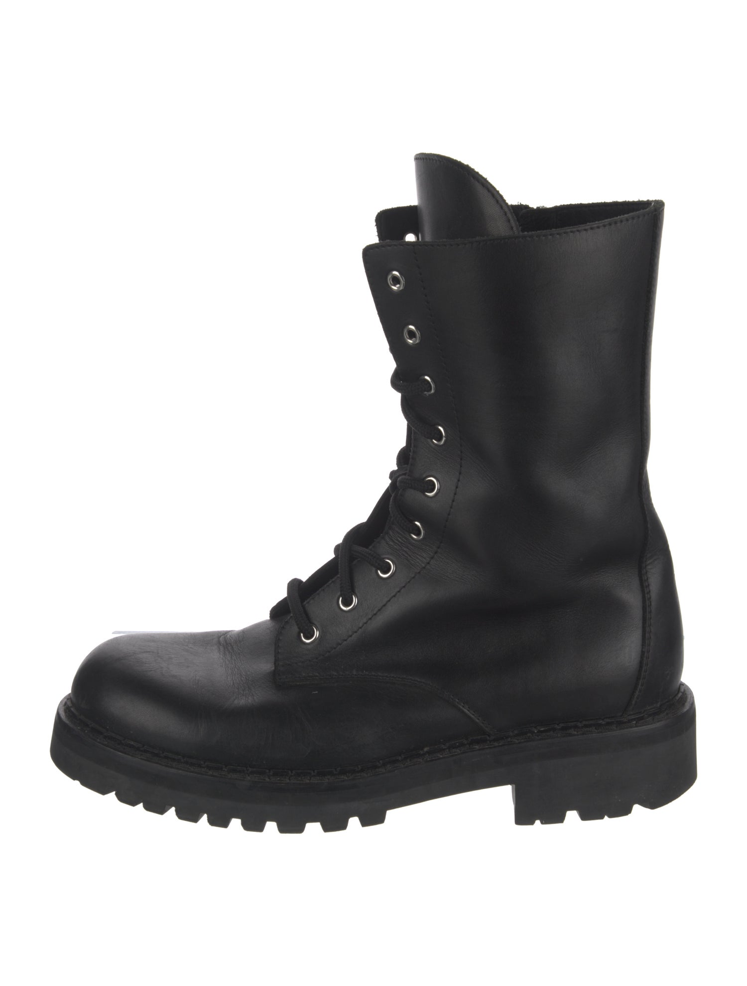 Moschino Leather Combat Boots