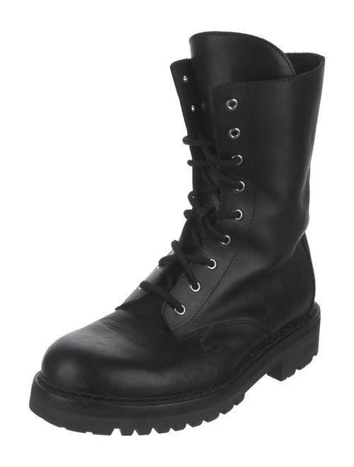 Moschino Leather Combat Boots