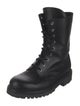 Moschino Leather Combat Boots