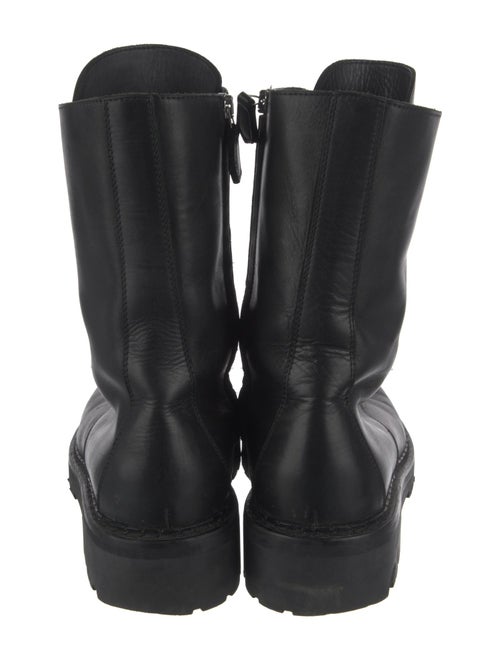 Moschino Leather Combat Boots