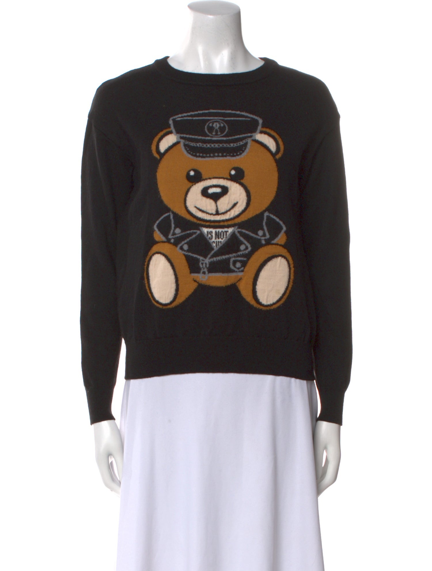 Moschino Virgin Wool Graphic Print Sweater