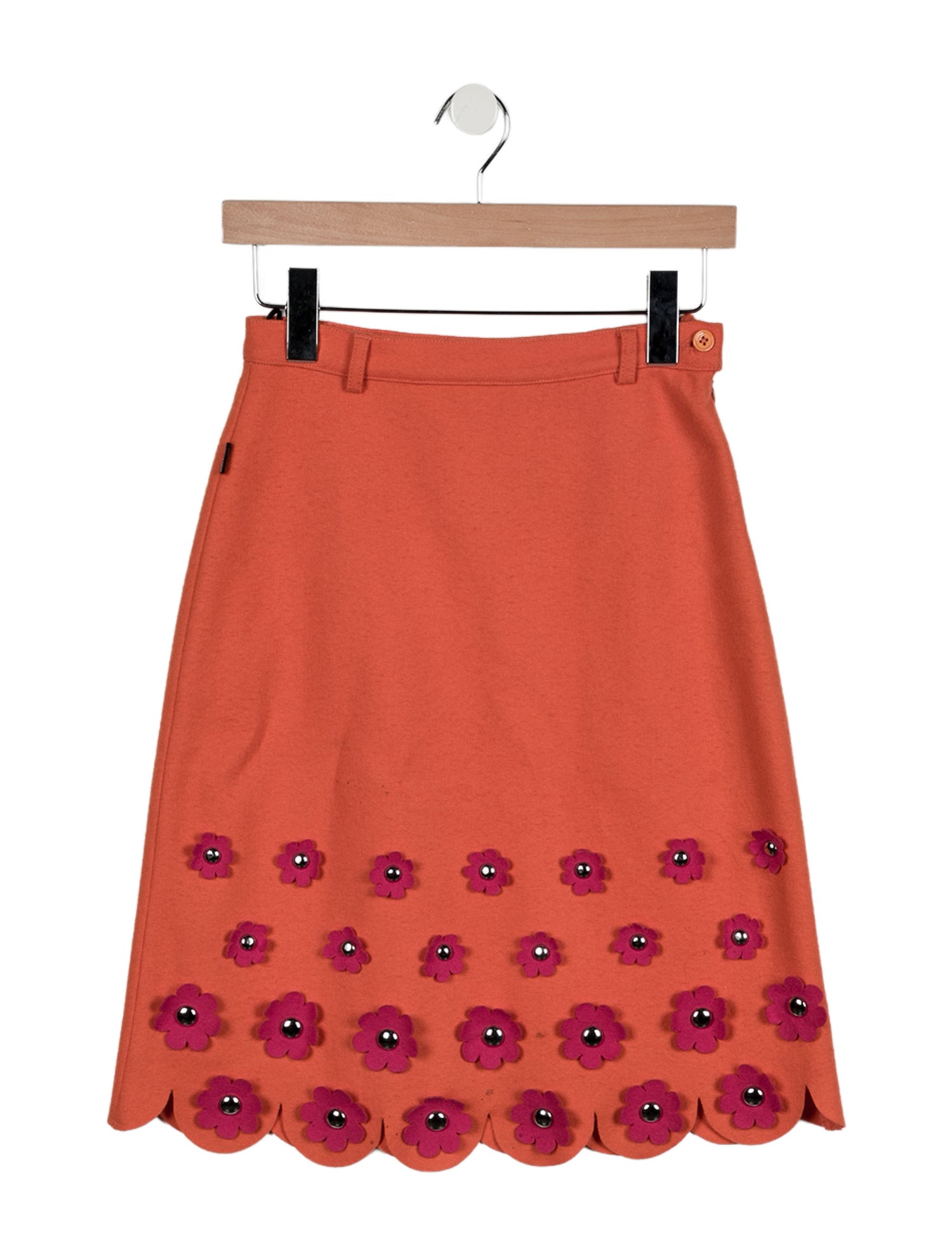 Moschino Girls' Floral Wool Skirt