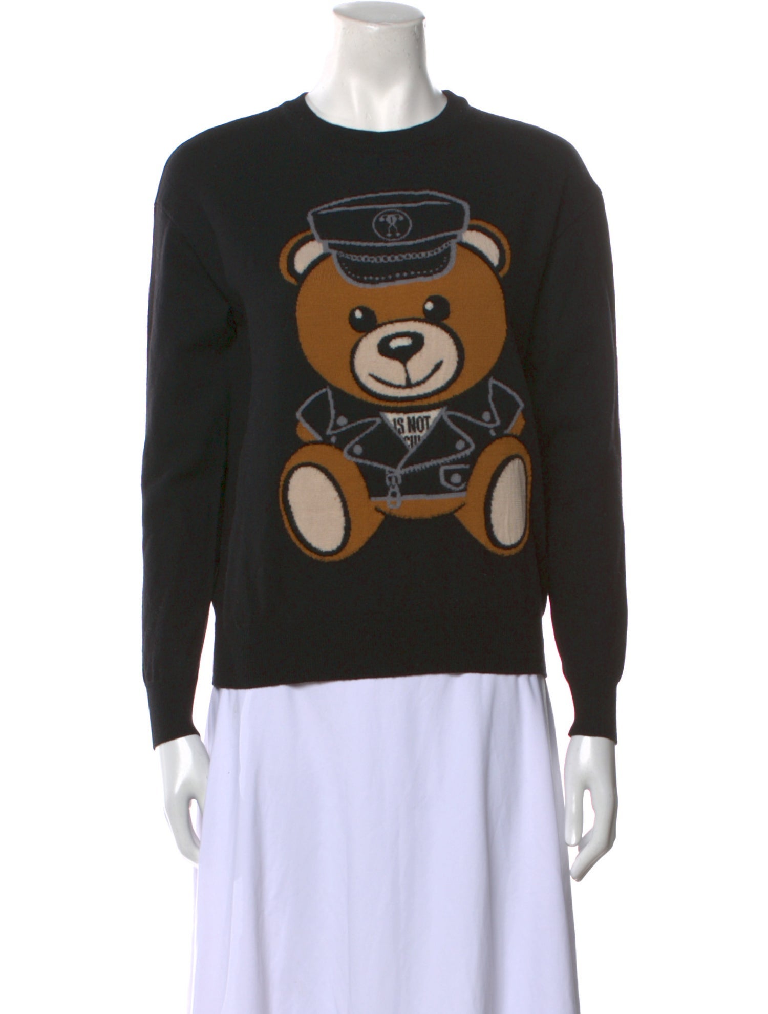 Moschino Virgin Wool Graphic Print Sweater