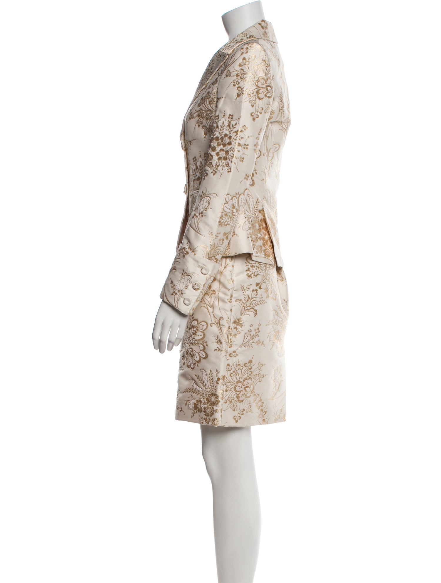 Moschino 2020 Floral Print Skirt Suit w/ Tags