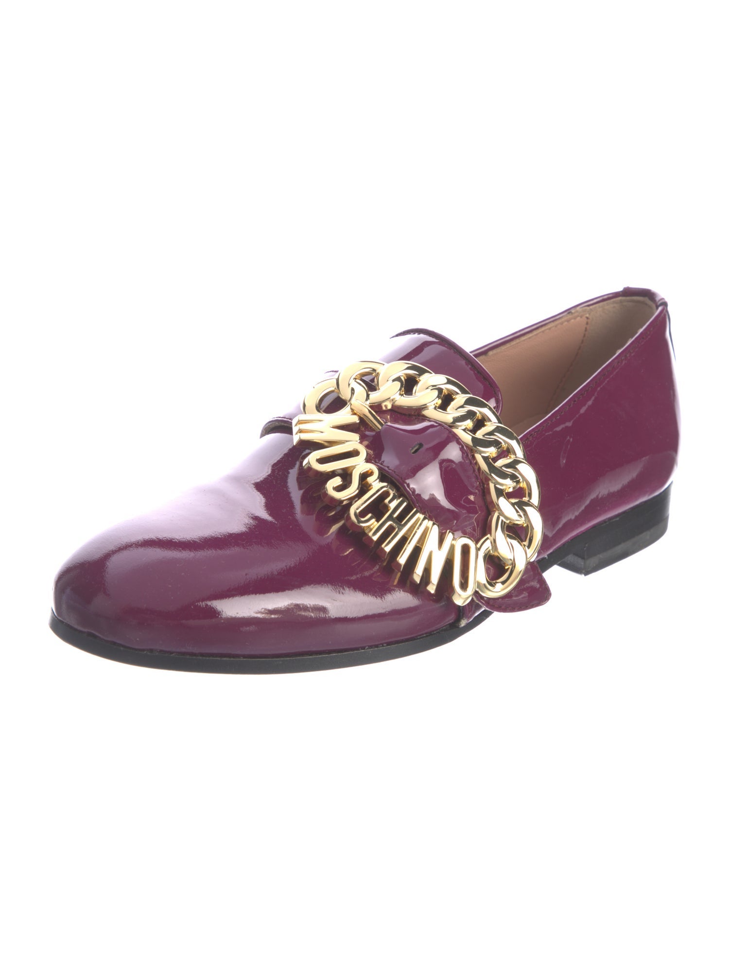 Moschino Vintage Patent Leather Loafers