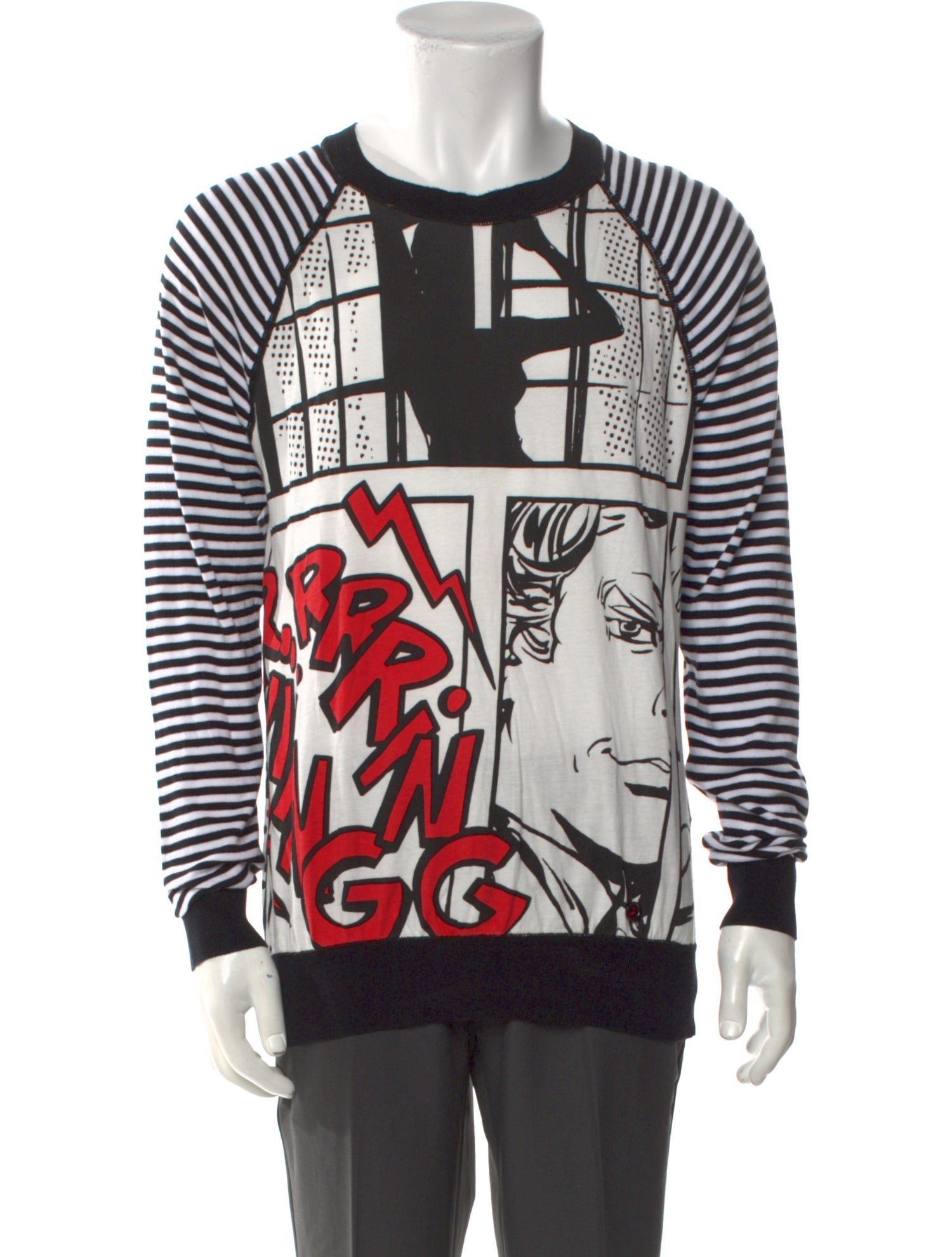 Moschino Graphic Print Crew Neck Pullover w/ Tags
