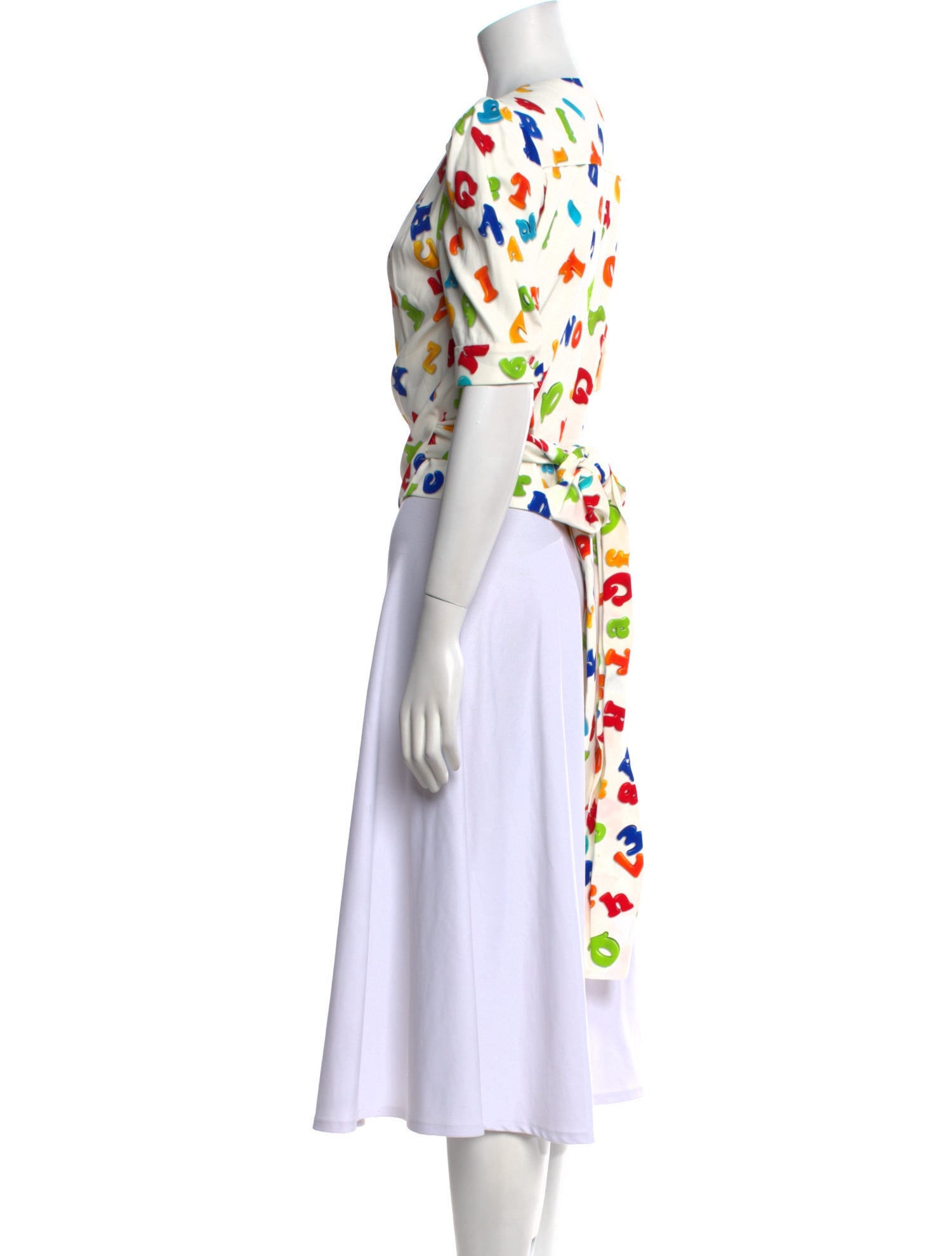 Moschino Couture Floral Print V-Neck Crop Top