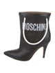 Moschino Leather Graphic Print Boots