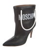 Moschino Leather Graphic Print Boots