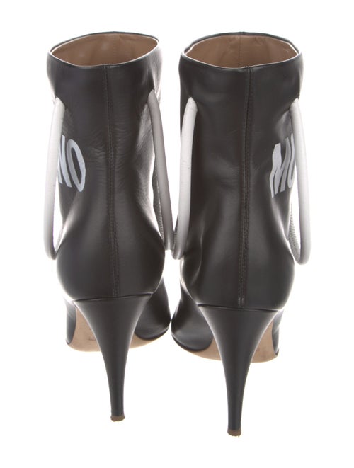 Moschino Leather Graphic Print Boots