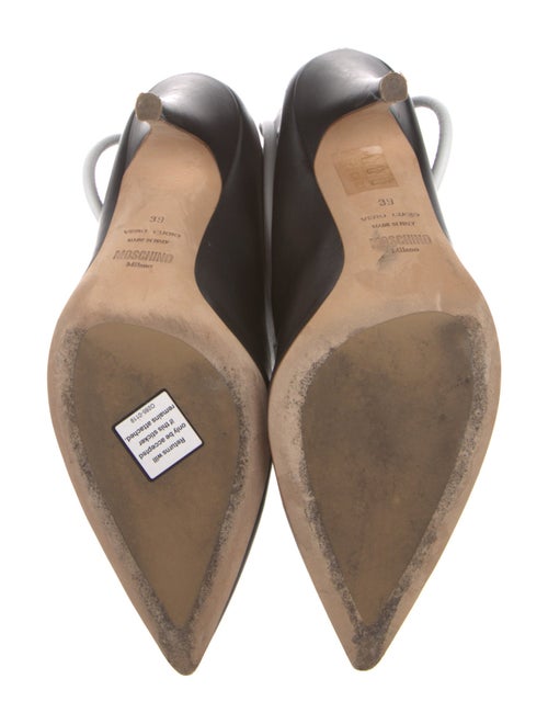 Moschino Leather Graphic Print Boots