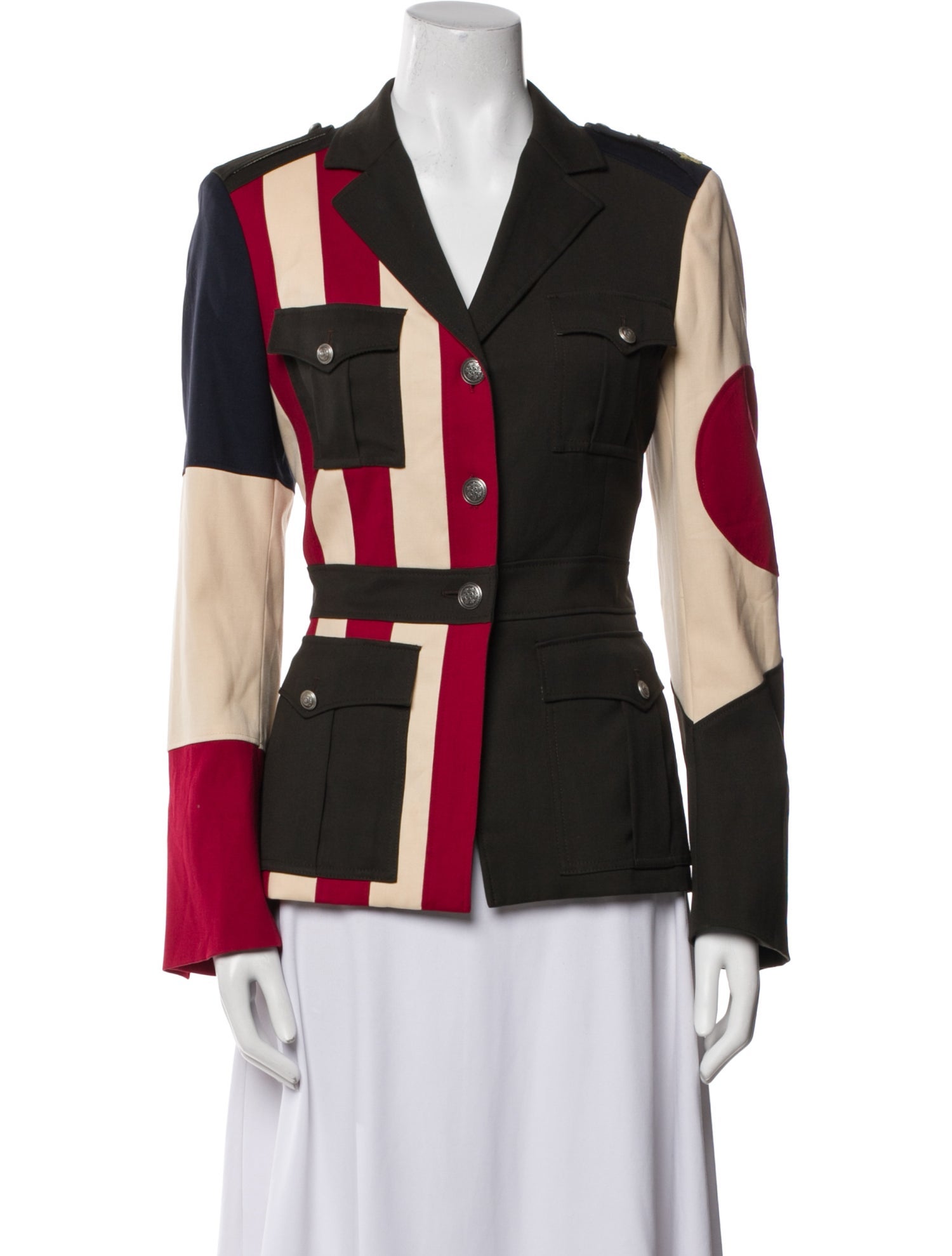 Moschino Virgin Wool Printed Blazer