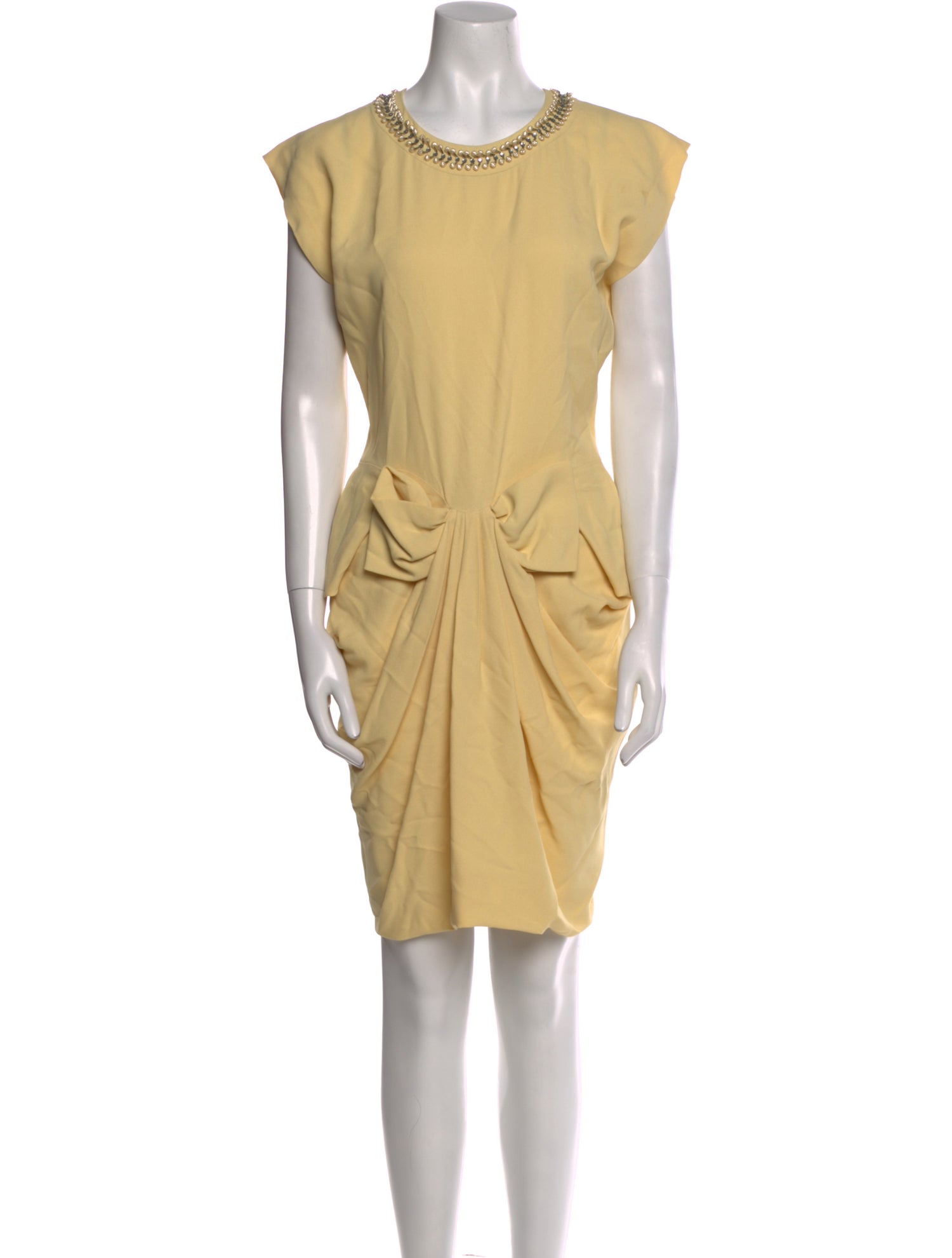 Moschino Crew Neck Knee-Length Dress - Neutrals Dresses, Clothing -  MOS90643 | The RealReal