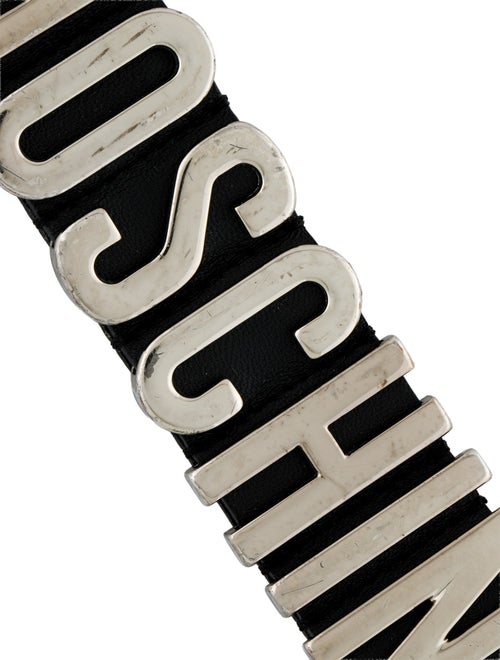 Moschino Leather Logo Wrap Bracelet