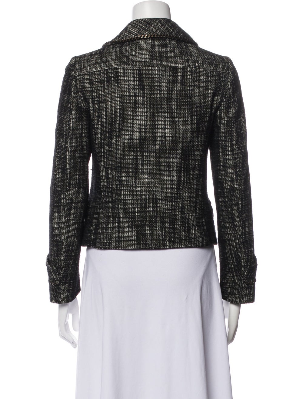 Moschino Wool Jacket Tweed Pattern Pointed Collar - image 3