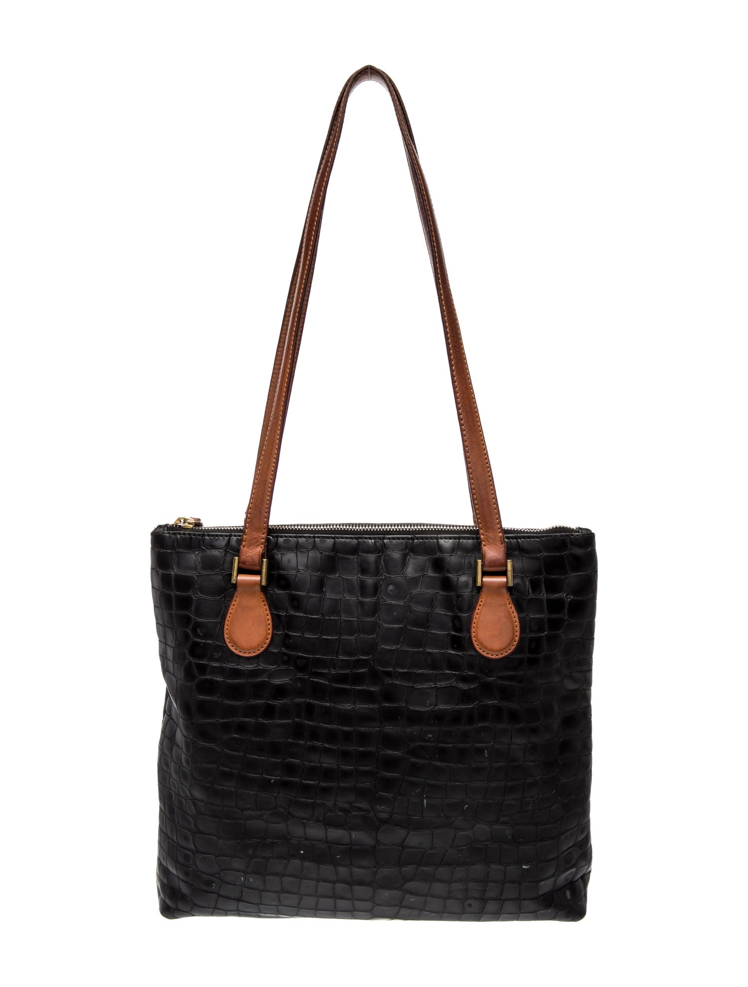 Moschino Embossed Leather Top Handle Bag