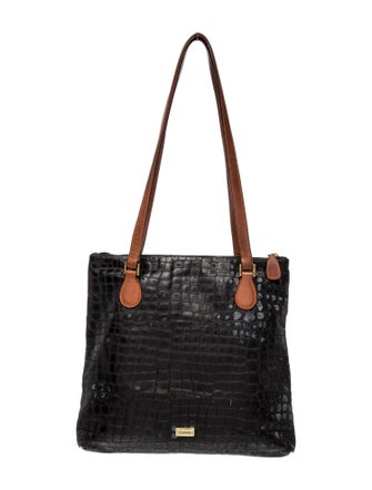 Moschino Embossed Leather Top Handle Bag
