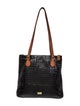 Moschino Embossed Leather Top Handle Bag