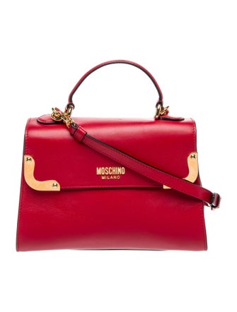 Moschino Leather Top Handle Bag