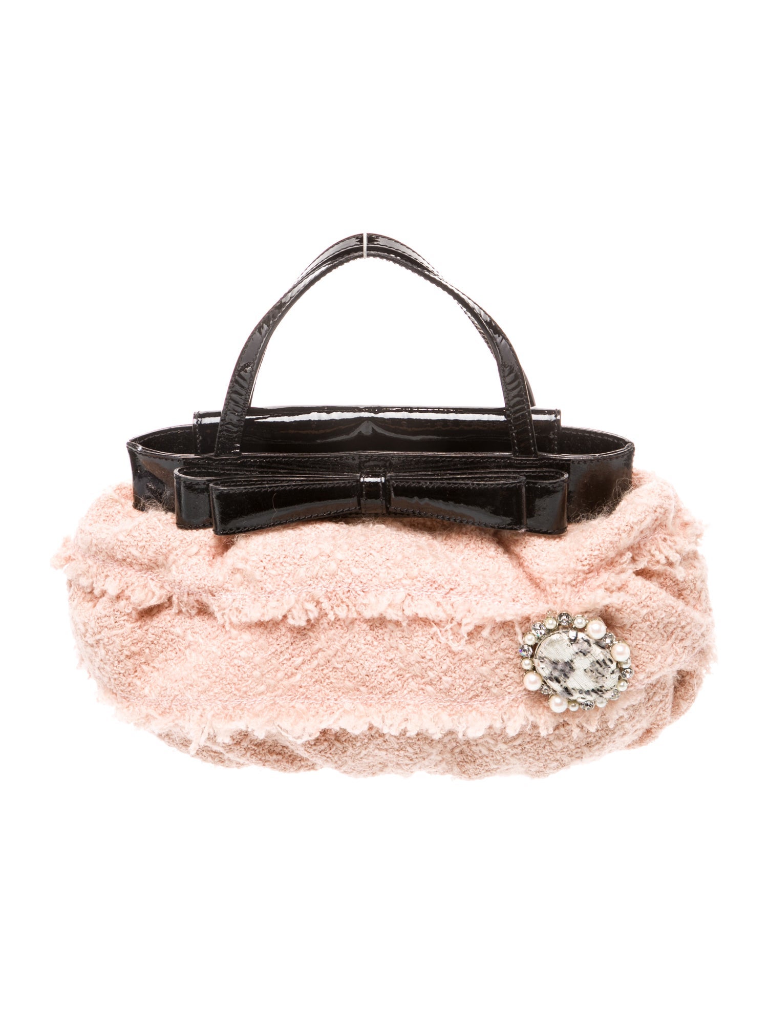 Moschino Tweed Top Handle Bag Vintage