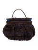 Moschino Tweed Top Handle Bag